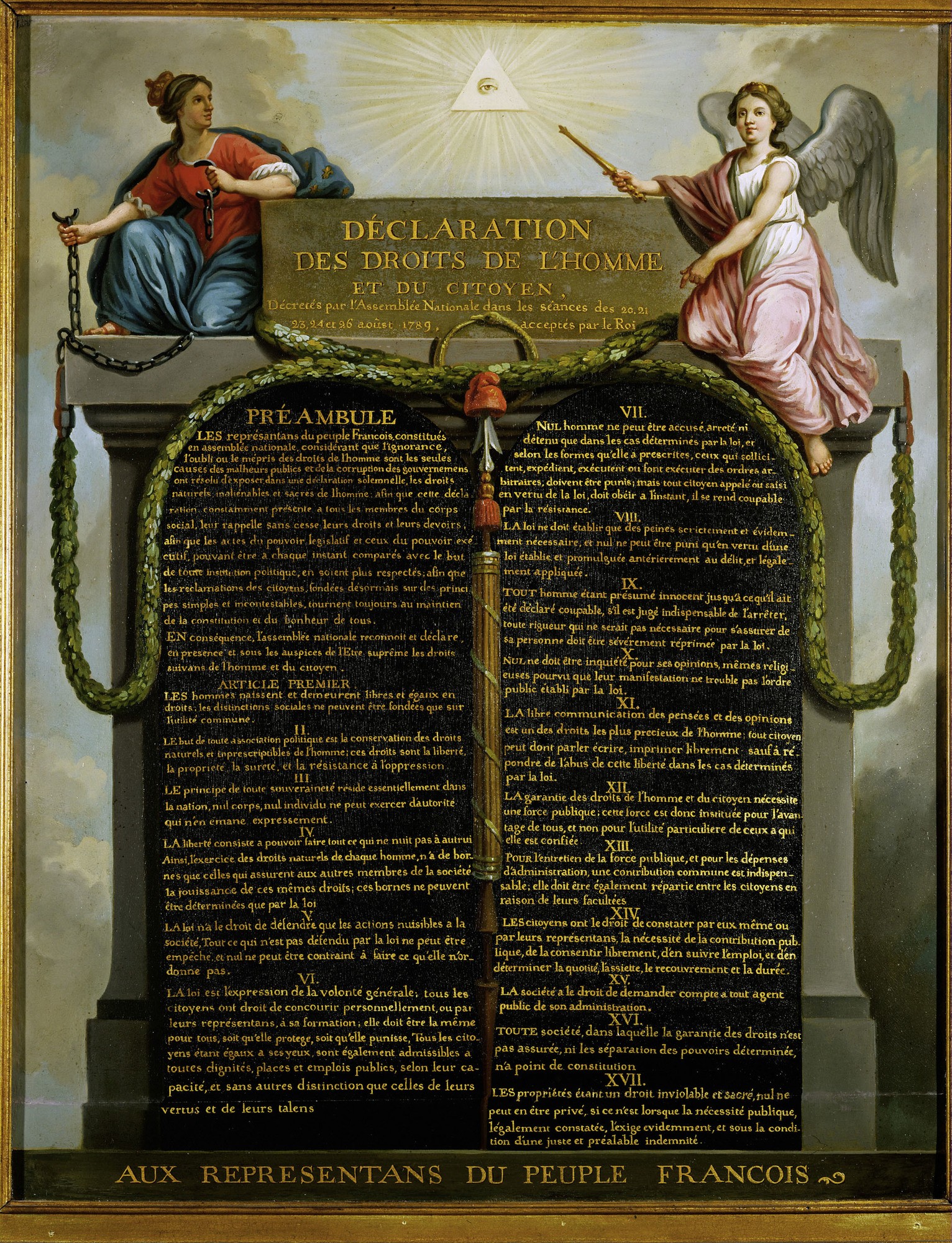Tableau de la Déclaration des droits de l'homme et du citoyen de 1789